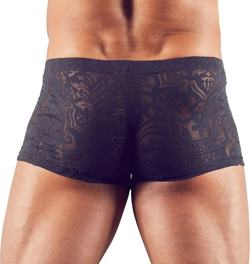 Svenjoyment Underwear Spitzen Halbtransparentes Boxershorts Herren Sexy Boxer Black 21307261701