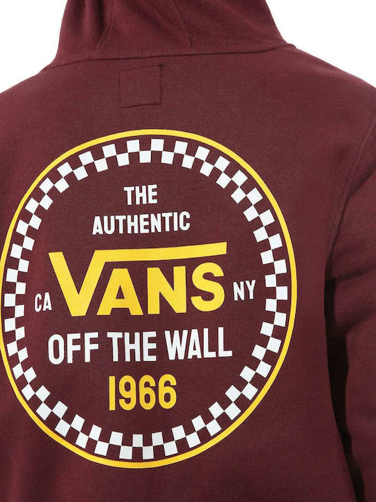 Kids Sweatshirt with Hood and Pockets Burgundy Checker 66