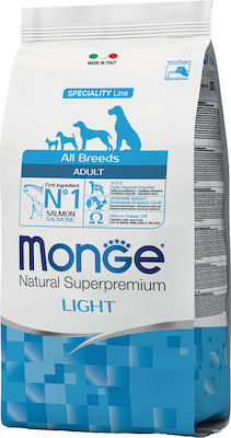 Monge Speciality Line Light 12kg Dry Food Diet for Adult Dogs with Rice and Salmon