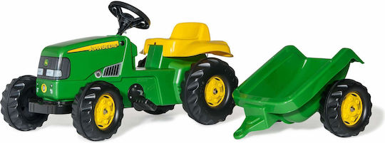 Kids Ride On Tractor Foot-to-Floor With Trailer And Pedal Green