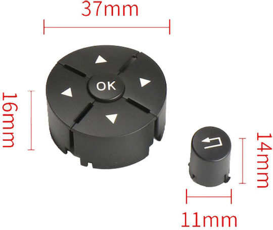 Carner Car Audio System Remote Control Steering Wheel Switch Buttons Replacement for Mercede-Benz C-Class W204 / E-Class W212 / GLK X204 / Left Side 2 Pieces 0026460