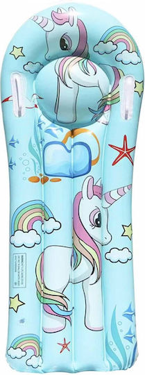 Kids' Inflatable Sea Mattress Unicorn Light Blue