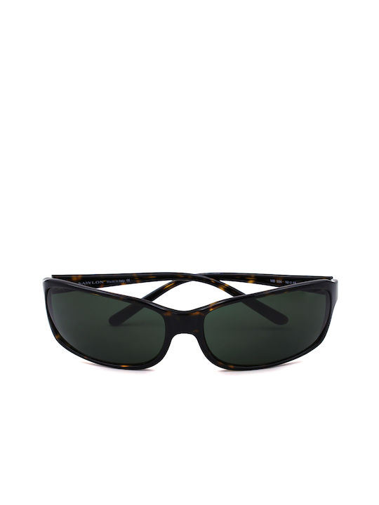 Babylon Men's Sunglasses with Brown Plastic Frame and Green Lens MB330 C03