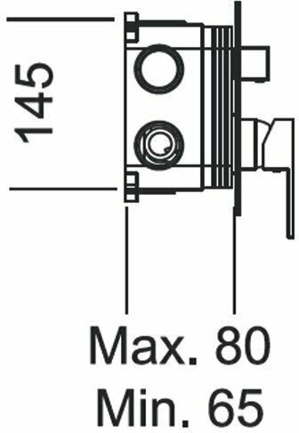 Imex GSM02V Μίκτης Μπαταρίας Εντοιχισμού για Μπανιέρα 3 Εξόδων