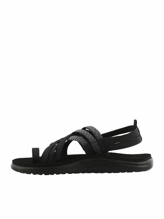 Voya Strappy Women's Flat Sandals Sporty Black