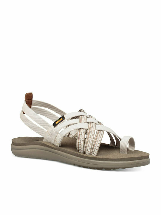 Voya Strappy Women's Flat Sandals Sporty White