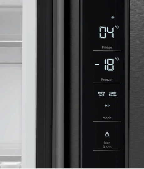 Bosch Side-by-Side Refrigerator 605lt Total NoFrost H183xW91xD73.1cm Black KFN96AXEA