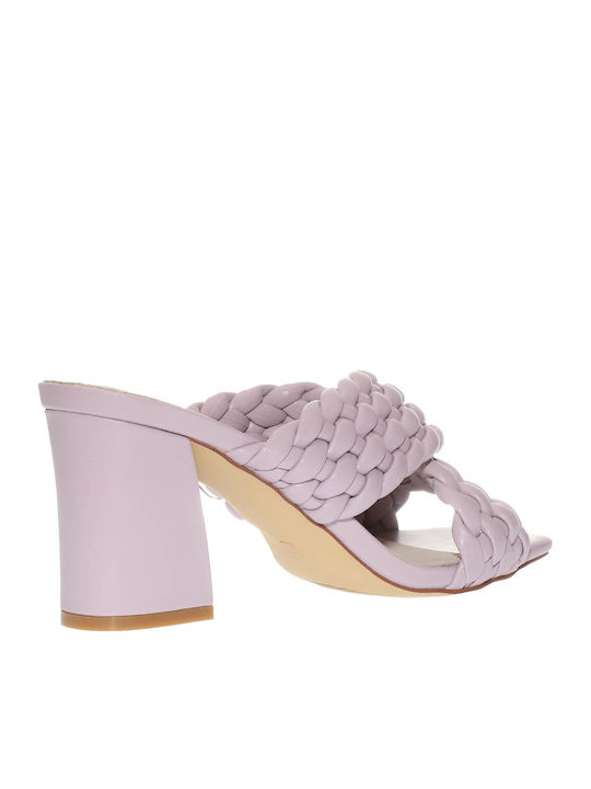 Leder Sandalen Lila