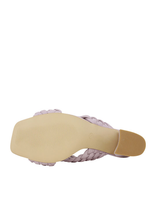Leder Sandalen Lila