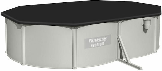 Bestway Oval Swimming Pool PVC 3785L with Metallic Frame 500x360x120cm Grey