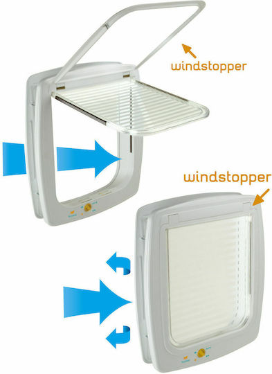 Ferplast Swing 15 Door Dog & Cat 41.2x48.2x9.6εκ. made of Plastic in White Color 41.2 x 48.2 x 48.2cm