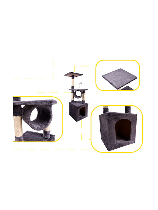 Scratching Post Cat Trees Black 5 levels 31x31x90cm
