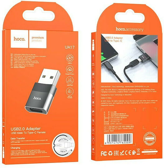 Hoco UA17 Konverter USB-A männlich zu USB-C weiblich 1Stück
