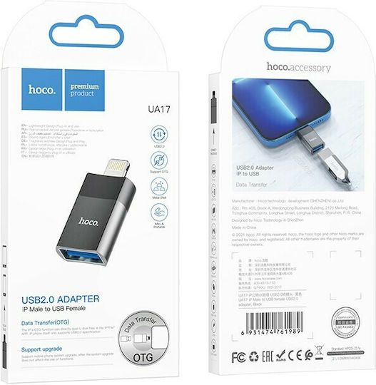 Hoco UA17 Konverter Blitzschlag männlich zu USB-A weiblich 1Stück