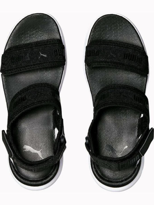 Women's Flat Sandals Sporty in Black Color