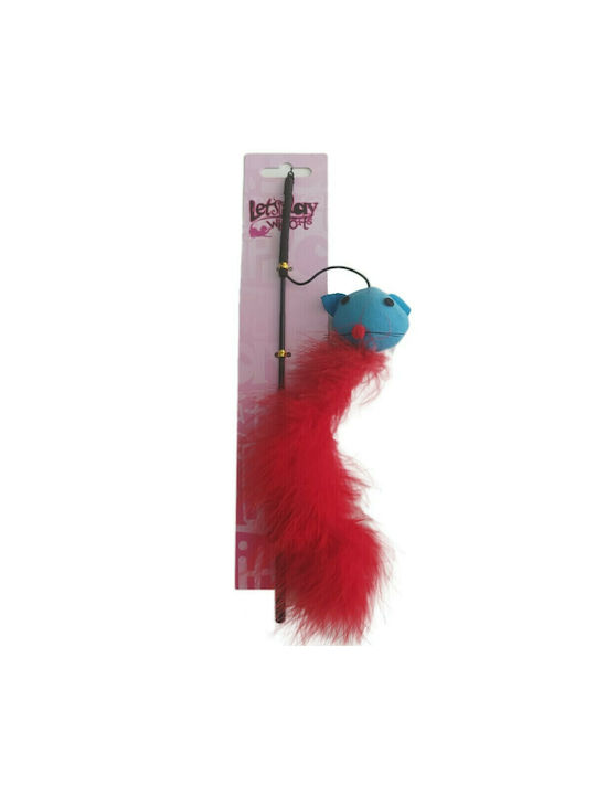 Pet Camelot Cat Toy Rod Rod with Hanging Feather Toy