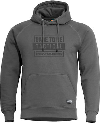 Pentagon Phaeton "Dare To Be Tactical" Hoodie Sweatshirt Fleece in Gray color