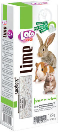 Lolo Pets Λιχουδιά για Τρωκτικά με Ασβέστιο Smakers Rodents Lime 135gr