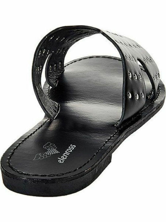 Women's Flat Sandals in Black Color