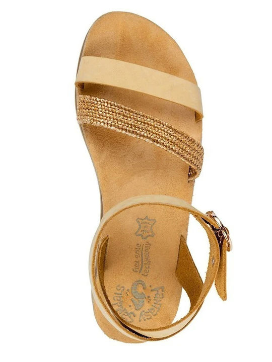 Kendal Sandale Casual Damă Anatomici Din Piele Honey