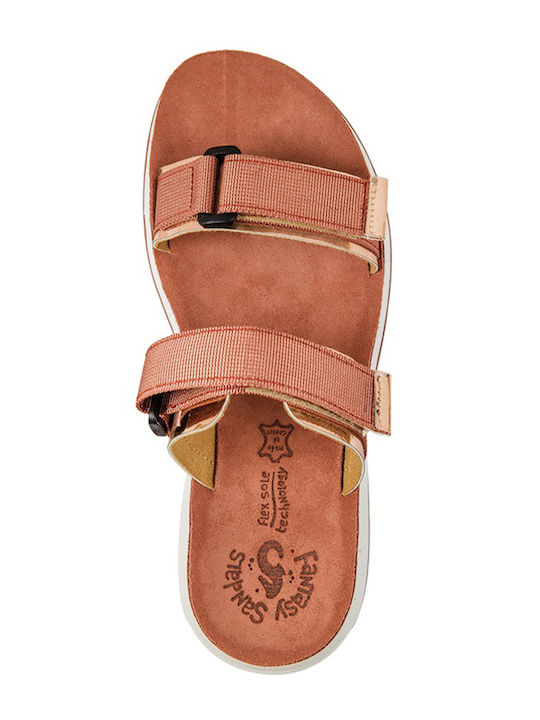Adele Leather Women's Flat Sandals Anatomic Rosegold