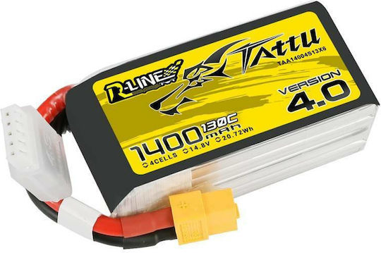 Tattu R-Line V4 Μπαταρία Li-Po 14.8V 1400mAh 130C 4S XT60 για Τηλεκατευθυνόμενο