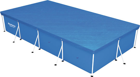 Bestway Steel Pro Pool Cover Αντηλιακό Προστατευτικό Κάλυμμα Πισίνας Παραλληλόγραμμο 400x211εκ.