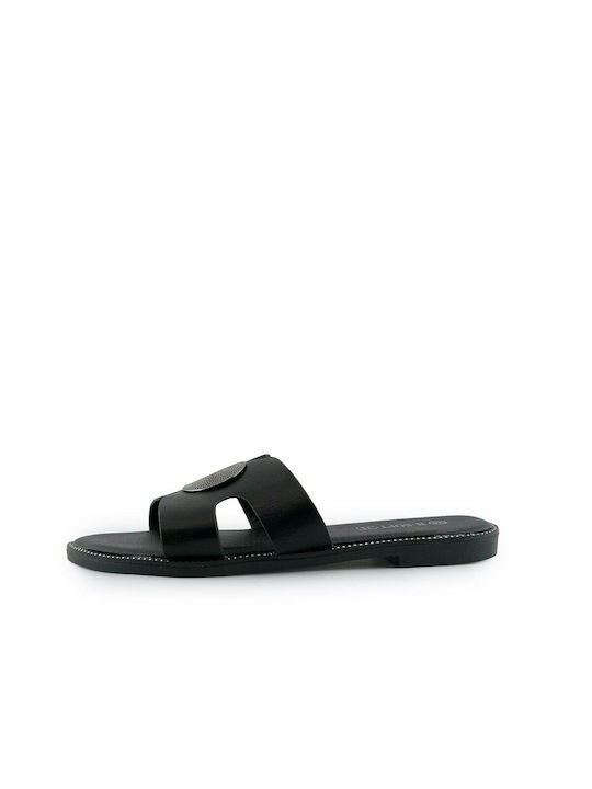 B-Soft Women's Flat Sandals in Black Color