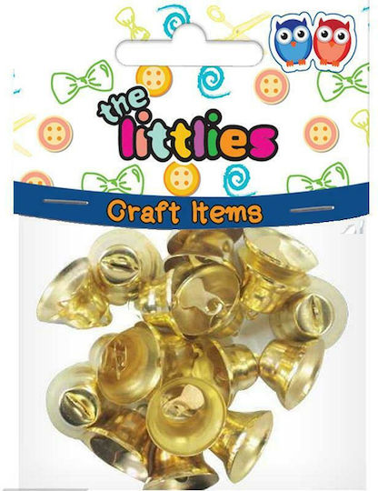 The Littlies Metallic Decorative Bell for DIY Crafts Gold 18pcs