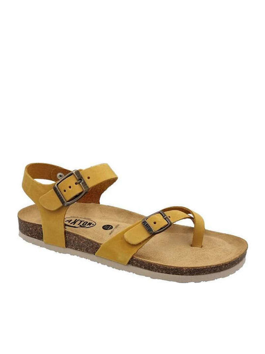 Leather Women's Flat Sandals Anatomic with Strap Mayo