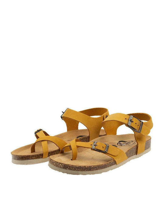 Leather Women's Flat Sandals Anatomic with Strap Mayo