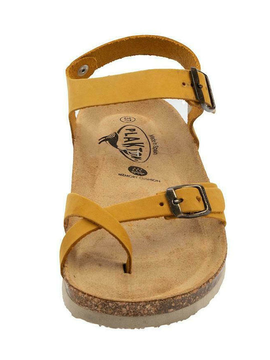 Leather Women's Flat Sandals Anatomic with Strap Mayo