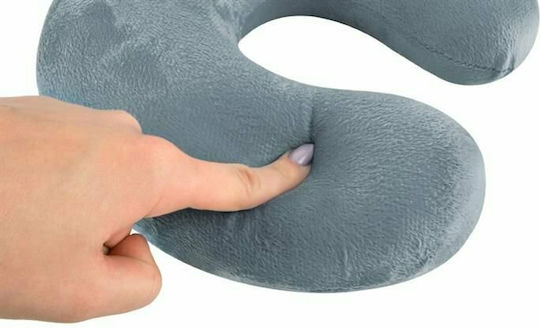 Trizand Memory Foam Travel Pillow Travel Set Pillow 28.5x28x8.5cm Gray