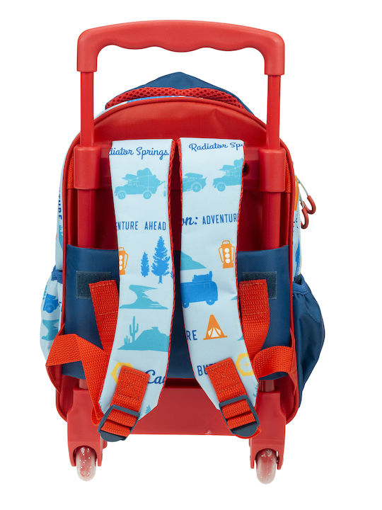 Gim Cars School Bag Trolley Kindergarten Blue with Water Bottle Holder 12Liters