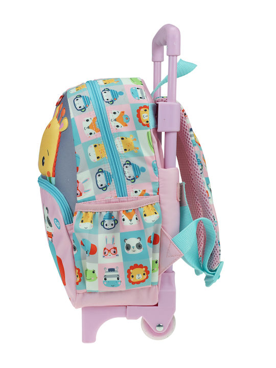 Fisher Price Mini Giraffe Mini Giraffe Schulranzen Trolley Kindergarten Rosa mit Flaschenhalter 12Liter