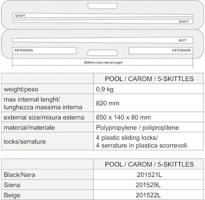 CUE CASE SHUTTLE LONGONI 1B-2S BEIGE