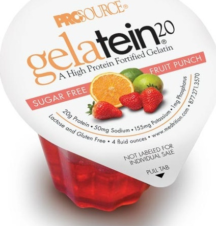 Medtrition Gelatein 20 Fruit Punch - 20g Protein Sugar-Free Gelatin Cups