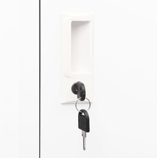 Шкаф Метал с 3 шкафчета White 38x45x180бр