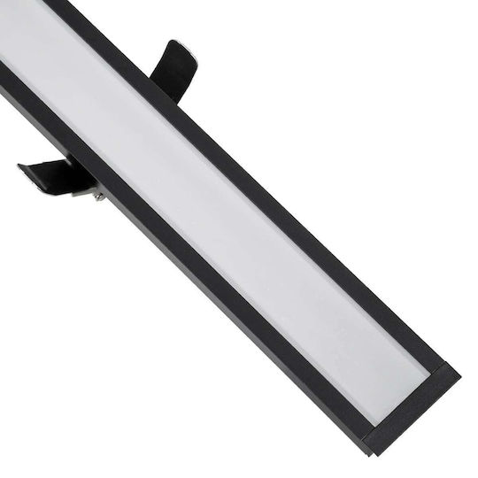 GloboStar Luca Commercial Linear Recessed LED Ceiling Light 54W Warm White IP20 Dimmable L121.5xD5xH4cm