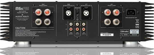 Musical Fidelity M6s PRX Τελικός Ενισχυτής Hi-Fi Stereo 230W/8Ω Ασημί