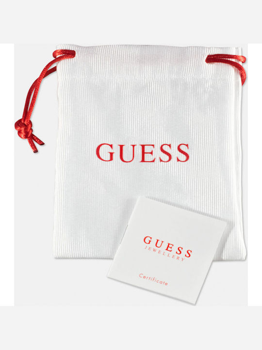 Guess Damen Armband Kette Logo Boule aus Stahl mit Zirkon