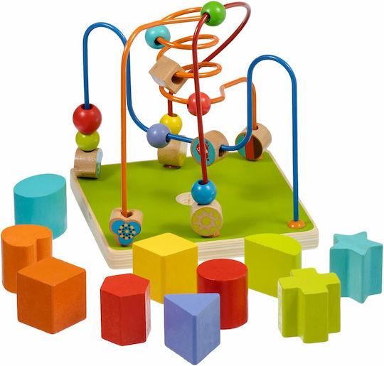 Lucy & Leo Formensortierspiel Aktivitätswürfel Uhr aus Holz für 36++ Monate