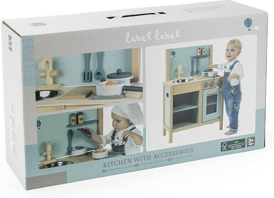 Label Label Kids Household Appliance Kitchen made of Wood for 3+ Years Old