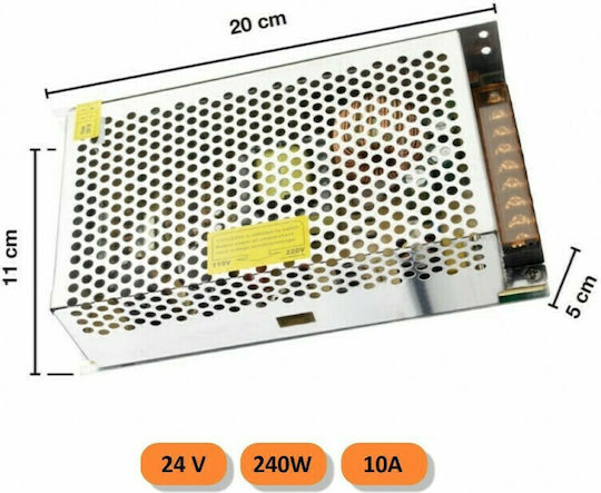 Universo Illuminazione LED Power Supply Power 240W with Output Voltage 24V
