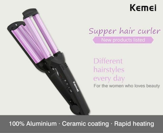 Kemei KM-2022 Pink Hair Curling Iron 45W KM-2022