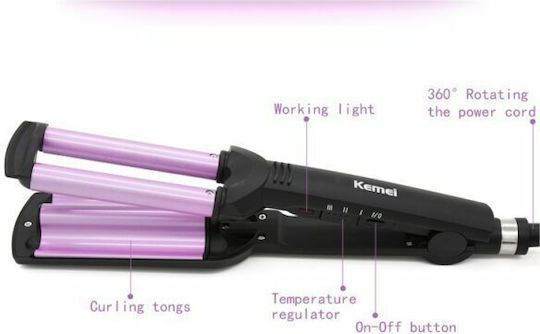 Kemei KM-2022 Pink Hair Curling Iron 45W KM-2022