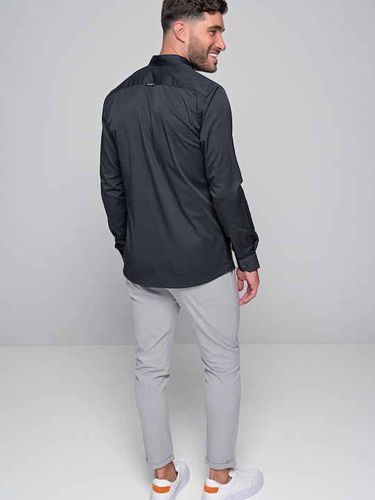 Hernando Long-sleeved Denim Shirt Black