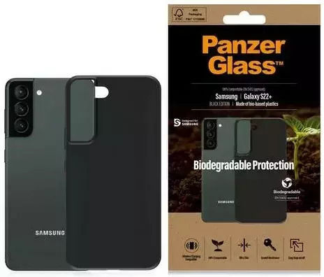 PanzerGlass Biodegradable Umschlag Rückseite Kunststoff Schwarz (Galaxy S22+ 5G) 0375