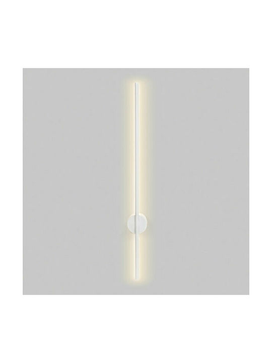 Aca Avenue Modern Wall Lamp with Integrated LED and Warm White Light White Width 80cm