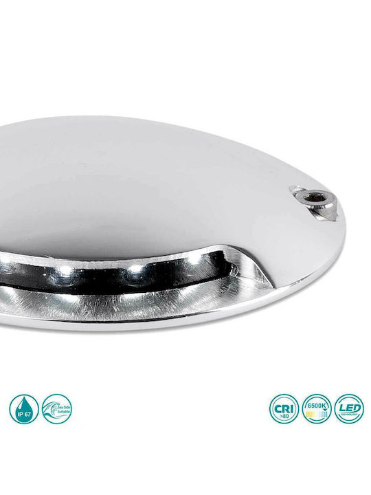 Faro Barcelona Keenan-2 Wall-Mounted Outdoor Ceiling Light LED IP67 1W with Cool White Light